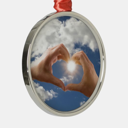 Handen van liefde metalen ornament (Rechts)