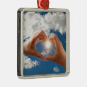 Handen van liefde metalen ornament (Rechts)