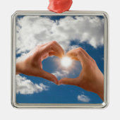 Handen van liefde metalen ornament (Voorkant)