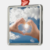 Handen van liefde metalen ornament (Links)
