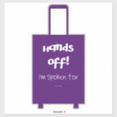 Handen van mij gesproken voor grappige koffer sticker (Vel)