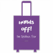 Handen van mij gesproken voor grappige koffer sticker (Voorkant)