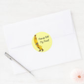  "Handen Van Mijn Eten" Banaan Ronde Sticker (Envelop)