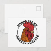 Handen van mijn kipnuggets briefkaart (Voorkant / Achterkant)
