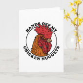 Handen van mijn kipnuggets kaart (Gele Bloem)