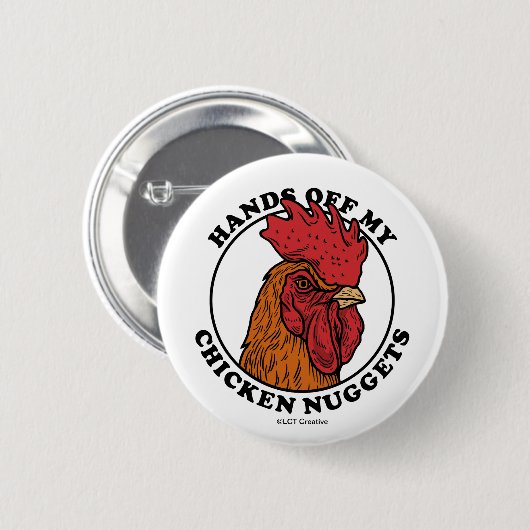 Handen van mijn kipnuggets ronde button 5,7 cm (Voorkant /achterkant)