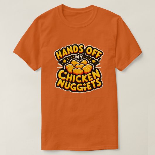 Handen van mijn kipnuggets t-shirt (Design voorkant)