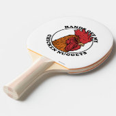 Handen van mijn kipnuggets tafeltennisbatje (Voorkant Gekanteld)