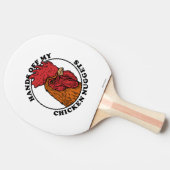 Handen van mijn kipnuggets tafeltennisbatje (Zijkant)