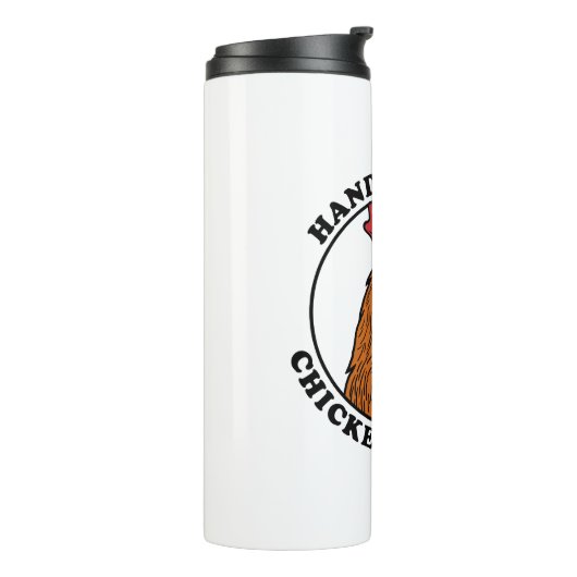 Handen van mijn kipnuggets thermosbeker (Gedraaid links)