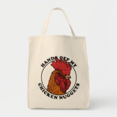 Handen van mijn kipnuggets tote bag (Voorkant)