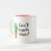 Handen van mijn koffie! Fun Coffee-Mok Tweekleurige Koffiemok (Voorkant links)