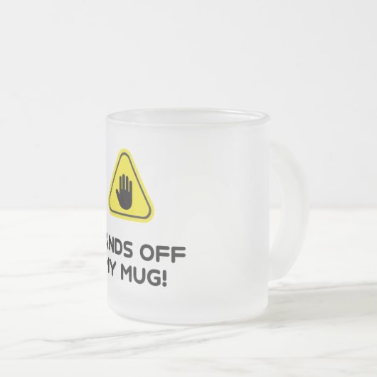 Handen van mijn mok! matglas koffiemok (Voorkant rechts)