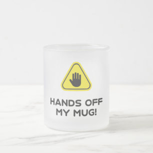 Handen van mijn mok! matglas koffiemok
