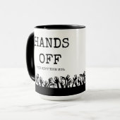 Handen van mijn mok! mok (Voorkant links)