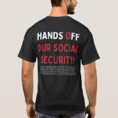 Handen van onze sociale zekerheid! t-shirt (Achterkant)