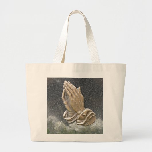 HANDEN VAN PRAYER GROTE TOTE BAG (Voorkant)