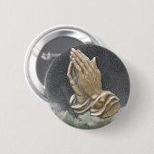 HANDEN VAN PRAYER RONDE BUTTON 5,7 CM (Voorkant /achterkant)