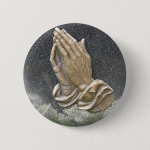 HANDEN VAN PRAYER RONDE BUTTON 5,7 CM