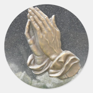 HANDEN VAN PRAYER RONDE STICKER