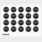 Handen van protest ronde sticker (Vel)
