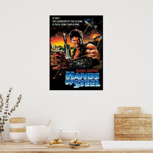 Handen van staal poster (Keuken)