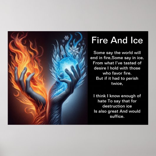 Handen van vuur en ijs poster (Voorkant)
