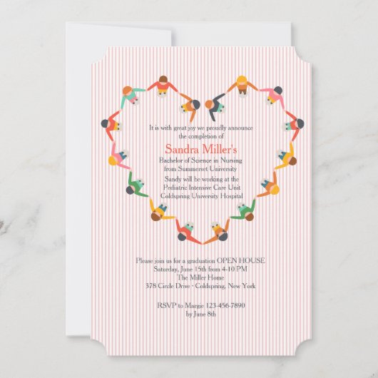 Handen vasthouden Afstuderen Uitnodiging (Voorkant)