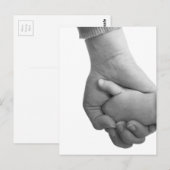 handen vasthouden briefkaart (Voorkant / Achterkant)