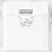 Handen vasthouden Islamitische trouwstickers - 3 i Ronde Sticker (Tas)