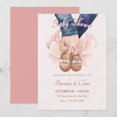 Handen vasthouden met baby schoenen pasgeboren bab kaart (Voorkant / Achterkant)