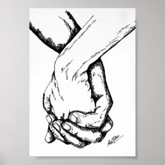 handen vasthouden poster