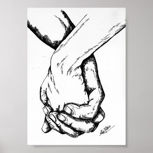 handen vasthouden poster (Voorkant)
