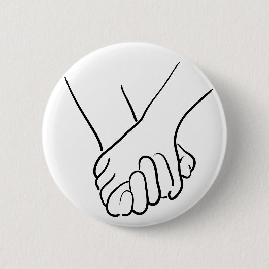 handen vasthouden ronde button 5,7 cm (Voorkant)
