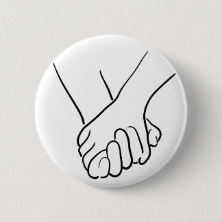 handen vasthouden ronde button 5,7 cm
