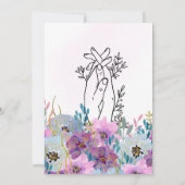 *~* Handen vasthouden Roze Bloemen Glitter Huwelij Kaart (Achterkant)