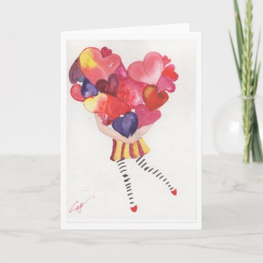 Handen vol liefde feestdagen kaart (Voorkant)