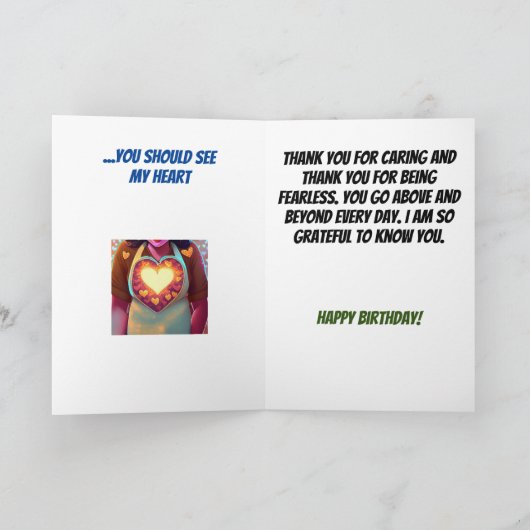 Handen Volledige Vrouw Janitor Custodian Verjaarda Kaart (Binnen)