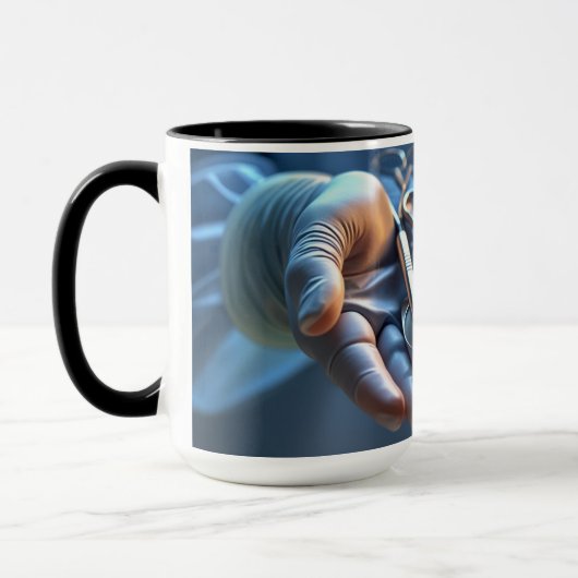 Handen voor heling mok (Links)