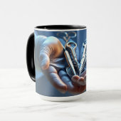 Handen voor heling mok (Voorkant links)