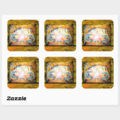 Handen voor heling vierkante sticker (Vel)