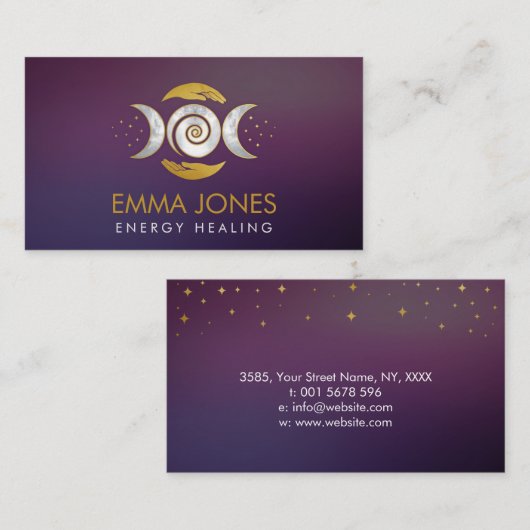 Handen voor het helen - Triple Moon - Pearl en Gol Visitekaartje (Voorkant / Achterkant)