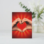 Handen Vorm Hart Briefkaart (Staand voorkant)