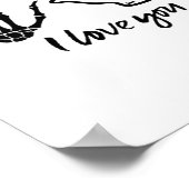 Handen vormen - Skelet Hart Handen Poster (Hoek)