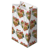 Handen w Bloemen,  Victoriaans Valentijnsdag Klein Cadeauzakje (Achterkant Gekanteld)