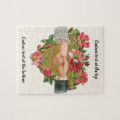 Handen w Bloemen, Victoriaans Valentijnsdag Legpuzzel (Horizontaal)