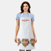 Handen w Bloemen, Victoriaans Valentijnsdag Schort (Gedragen)