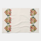 Handen w Bloemen,  Victoriaans Valentijnsdag Theedoek (Horizontaal)