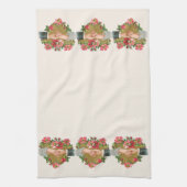Handen w Bloemen,  Victoriaans Valentijnsdag Theedoek (Verticaal)