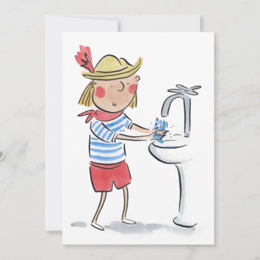 Handen wassen kaart (Voorkant)